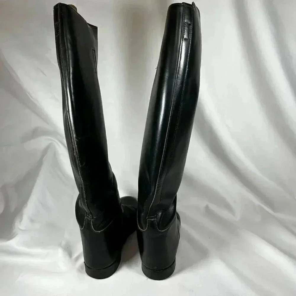 Marlborough Equestrian Riding Boots Size 6 UK Black Leather Made in England - Picture 5 of 10